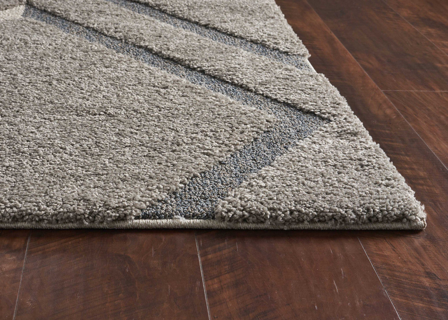 39" X 63"  Grey Polypropylene Rug